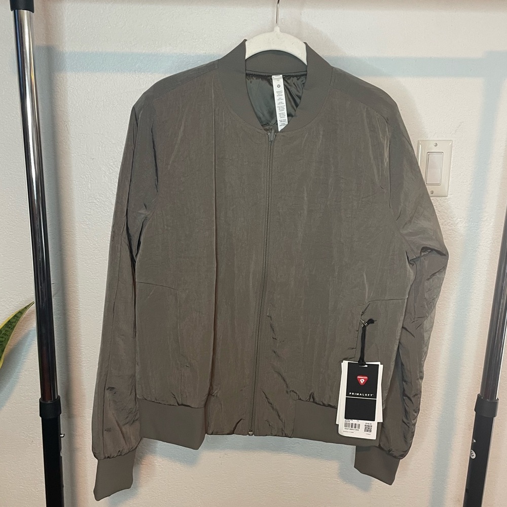 Lululemon Olive Gray Bomber Jacket NWTO